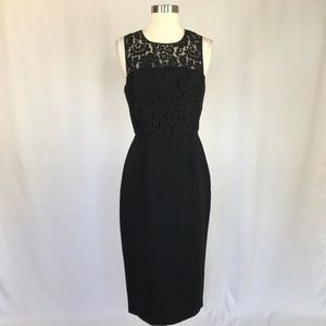 NWT Lace and Crepe Sheath Cocktail Dress